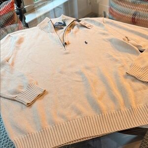 Ralph Lauren Cream Quarter-Zip Pullover NWT